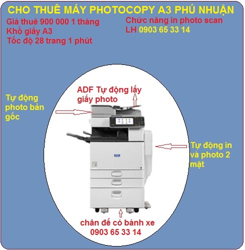 Thuê máy photocopy A3 giá rẻ tại phú nhuận